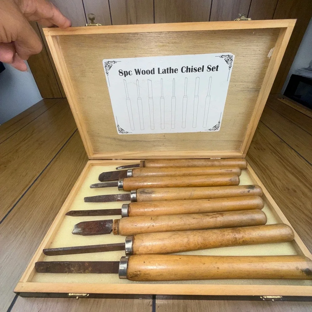 Cummins Industrial Tools 8pc Wood‎ Lathe Chisel Set No.3252 Woodworking
